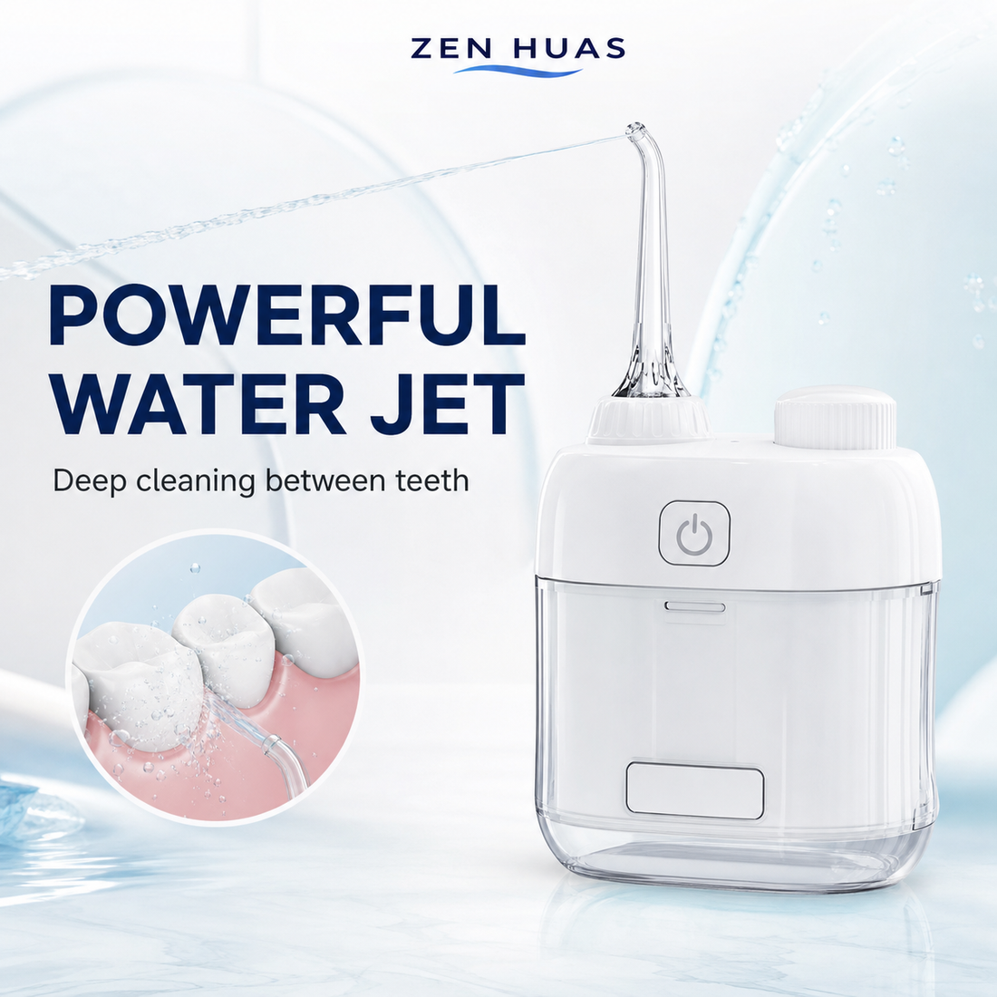 Mini Portable Water Flosser 80ml Oral Irrigator, 3 Pressure Modes, IPX7 Waterproof and Magnetic Charging - product detail 1