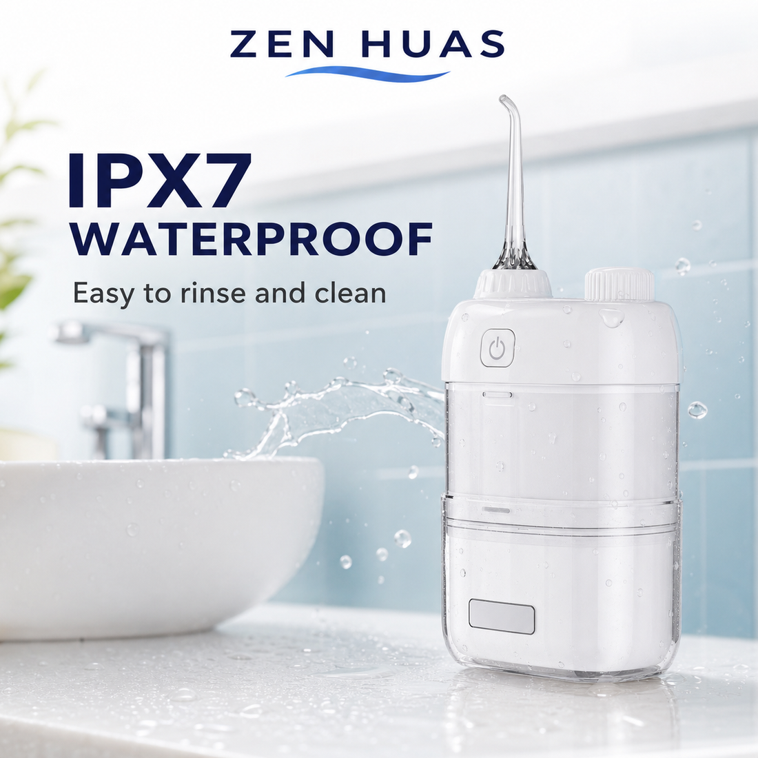 Mini Portable Water Flosser 80ml Oral Irrigator, 3 Pressure Modes, IPX7 Waterproof and Magnetic Charging - product detail 6