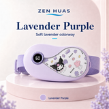 Period Heating Belt 5 Heat Levels 3 Vibration Modes 3000mAh Type-C Rechargeable Menstrual Warm Waist Pad - Lavender Purple