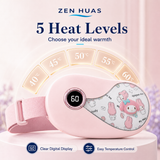 Period Heating Belt 5 Heat Levels 3 Vibration Modes 3000mAh Type-C Rechargeable Menstrual Warm Waist Pad - product detail 2