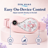 Period Heating Belt 5 Heat Levels 3 Vibration Modes 3000mAh Type-C Rechargeable Menstrual Warm Waist Pad - product detail 3
