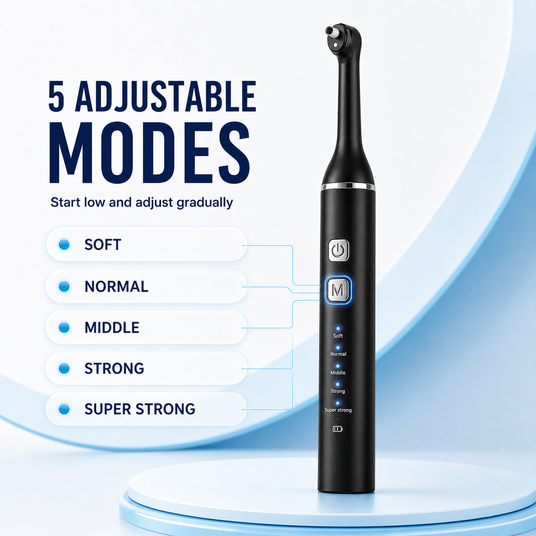 Electric tooth polisher five modes