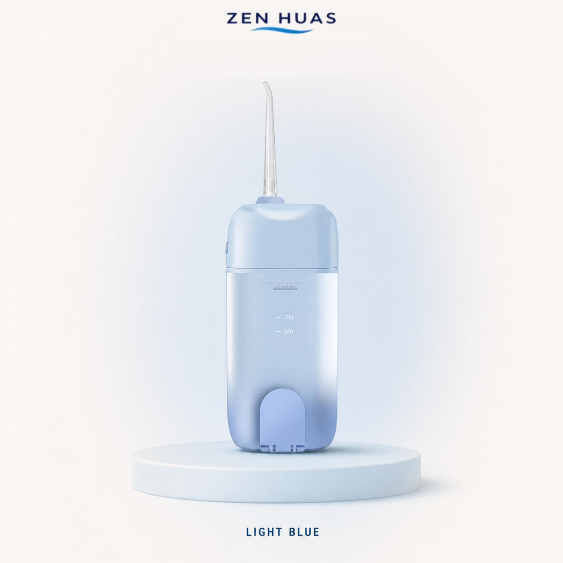 Portable Water Flosser 200ml USB-C Rechargeable Oral Irrigator with 3 Modes and 4 Cleaning Nozzles for Travel - Light Blue