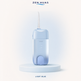 Portable Water Flosser 200ml USB-C Rechargeable Oral Irrigator with 3 Modes and 4 Cleaning Nozzles for Travel - Light Blue