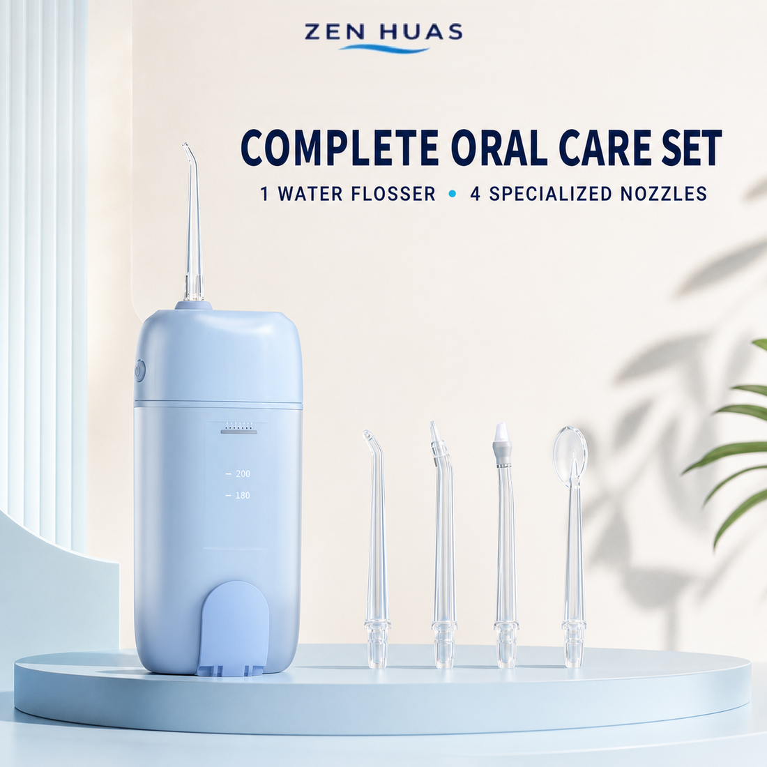 Portable Water Flosser 200ml USB-C Rechargeable Oral Irrigator with 3 Modes and 4 Cleaning Nozzles for Travel - product detail 1