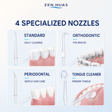 Portable Water Flosser 200ml USB-C Rechargeable Oral Irrigator with 3 Modes and 4 Cleaning Nozzles for Travel - product detail 2
