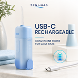 Portable Water Flosser 200ml USB-C Rechargeable Oral Irrigator with 3 Modes and 4 Cleaning Nozzles for Travel - product detail 6