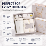 Premium 3 in 1 Gift Set UPF50+ Umbrella 380ml Thermal Cup Face Towel Marble Gift Box Corporate Door Gift - product detail 5