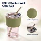 Premium 3-in-1 Gift Set with Portable Fan, 320ml Glass Cup, Cotton Towel and Box for Birthday Thank You - product detail 4
