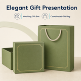 Premium 3-in-1 Gift Set with Portable Fan, 320ml Glass Cup, Cotton Towel and Box for Birthday Thank You - product detail 6