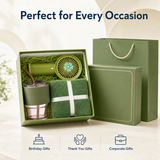 Premium 3-in-1 Gift Set with Portable Fan, 320ml Glass Cup, Cotton Towel and Box for Birthday Thank You - product detail 7