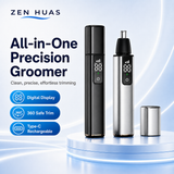 Rechargeable Electric Nose Hair Trimmer with LED Digital Display, 360 Degree Head and Type-C Fast Charging - product detail 1