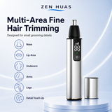 Rechargeable Electric Nose Hair Trimmer with LED Digital Display, 360 Degree Head and Type-C Fast Charging - product detail 7