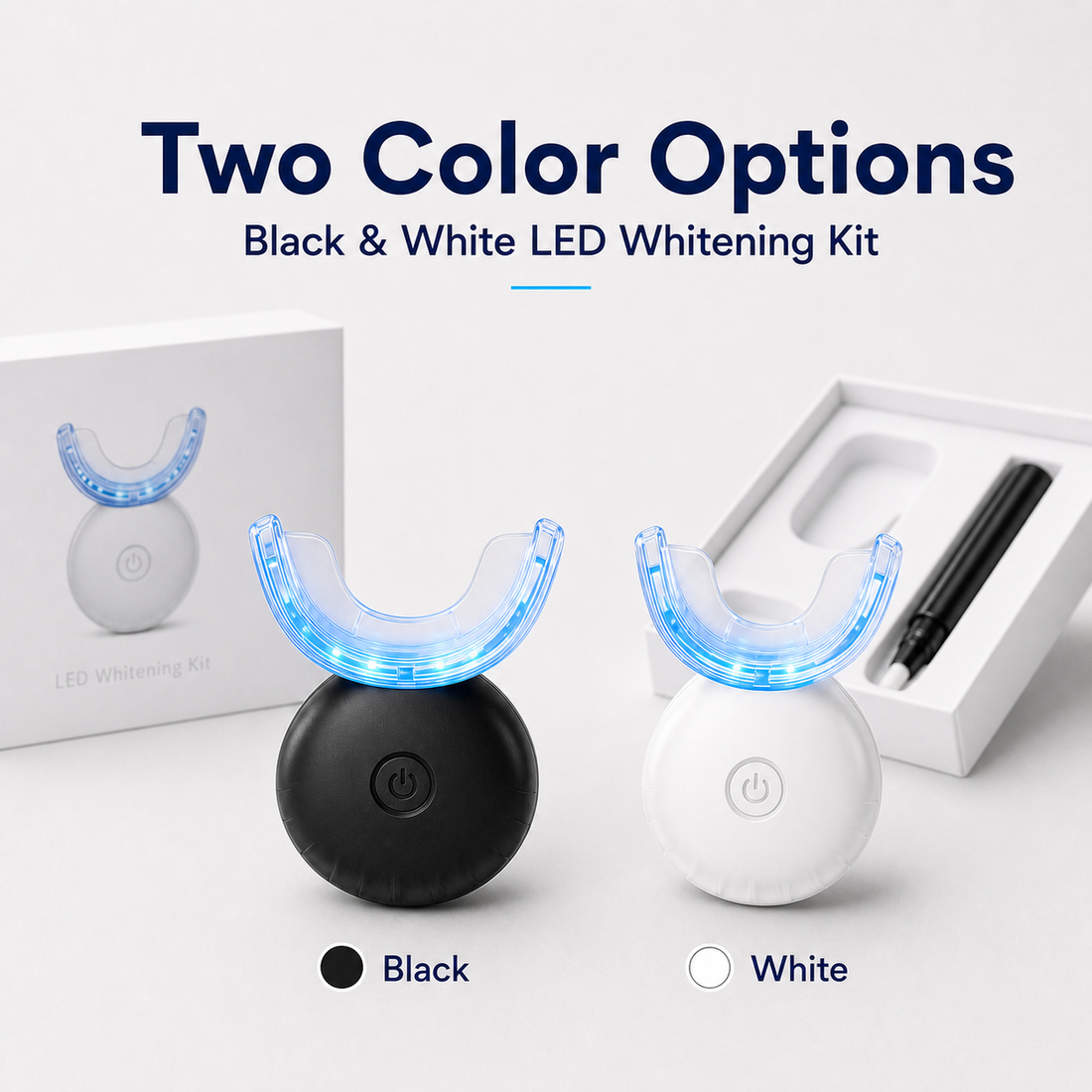 Rechargeable Teeth Whitening Kit 16 LED Blue Light Mouth Tray 4 Whitening Pens USB Wireless Shade Guide - product detail 8