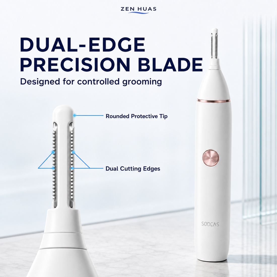 SOOCAS nose trimmer dual edge blade