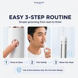SOOCAS nose trimmer three step routine