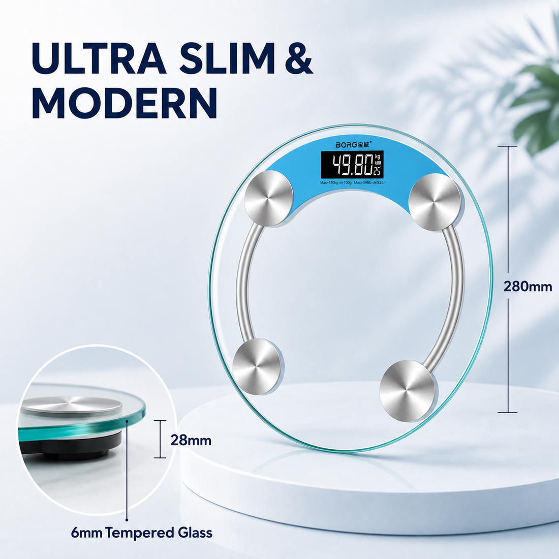Digital body scale slim design