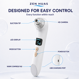 Smart Blackhead Remover Pore Vacuum with HD Camera, Warm Compress, 5 Suction Levels and 6 Cleaning Tips - product detail 5