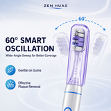 Sonic toothbrush wide angle movement