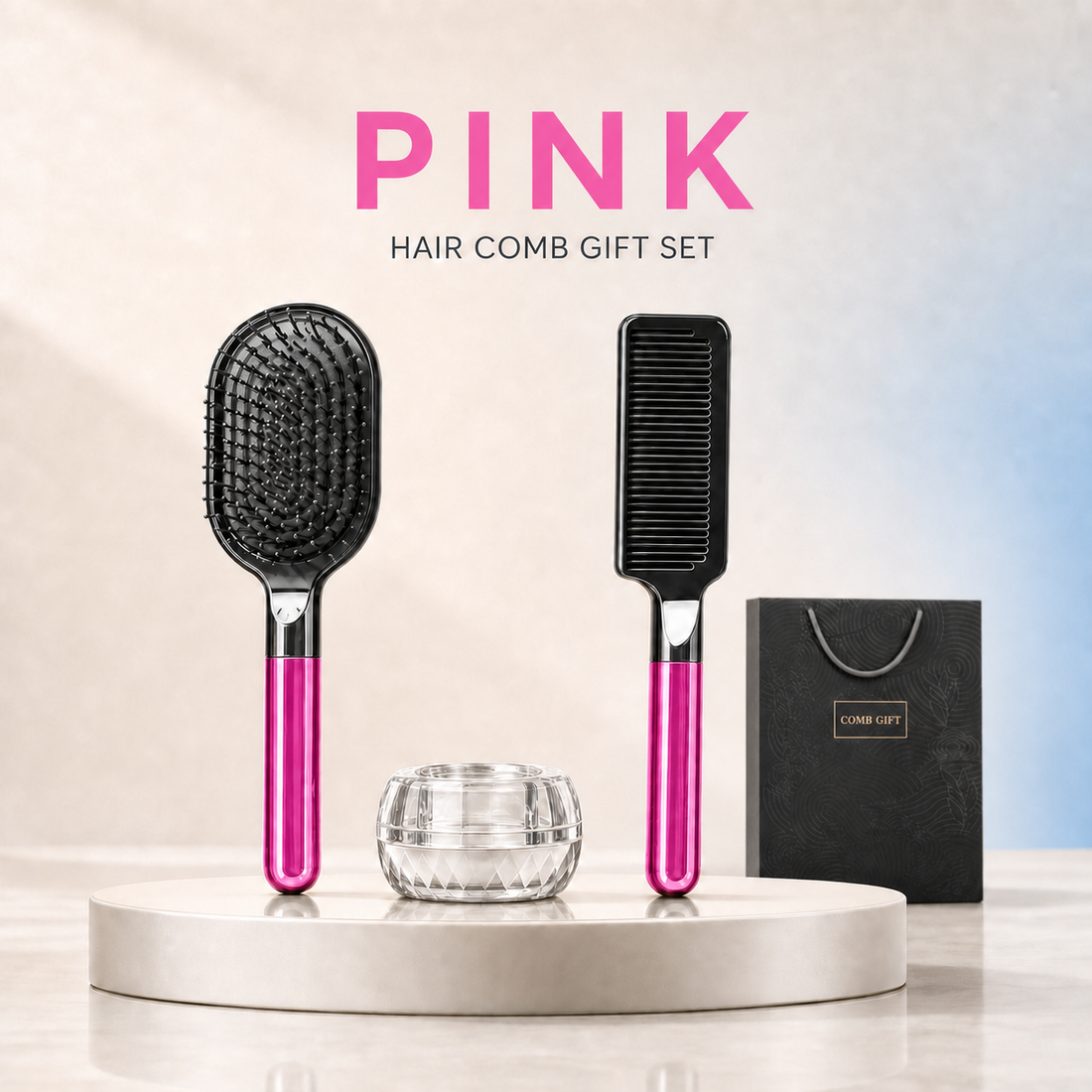 Hair comb gift set Pink