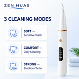 Ultrasonic Dental Scaler Tooth Cleaner with LED Light, 3 Cleaning Modes, 2 Precision Heads and Oral Care Kit - product detail 2