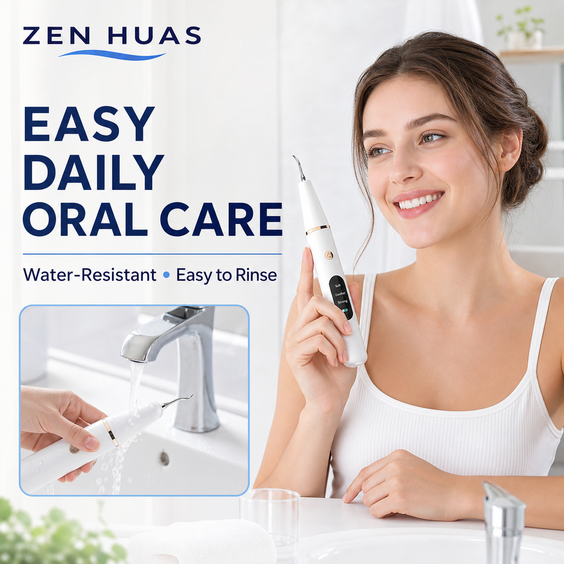 Ultrasonic Dental Scaler Tooth Cleaner with LED Light, 3 Cleaning Modes, 2 Precision Heads and Oral Care Kit - product detail 6