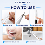 Ultrasonic Dental Scaler Tooth Cleaner with LED Light, 3 Cleaning Modes, 2 Precision Heads and Oral Care Kit - product detail 8