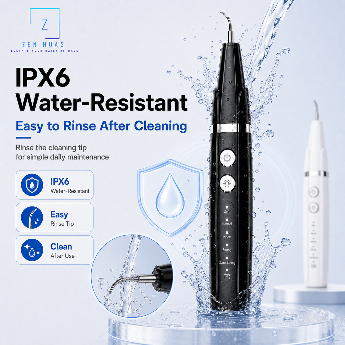 Ultrasonic Tooth Cleaner Dental Scaler 40kHz 5 Modes LED Light Type-C Rechargeable Oral Care Kit - product detail 5