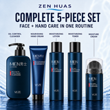 VEZE Men's 5-Piece Skincare Set with Facial Cleanser, Toner, Lotion, Moisture Cream and Hand Cream Gift Set - product detail 1