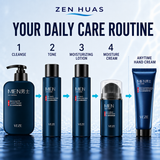 VEZE Men's 5-Piece Skincare Set with Facial Cleanser, Toner, Lotion, Moisture Cream and Hand Cream Gift Set - product detail 2