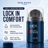 VEZE Men's 5-Piece Skincare Set with Facial Cleanser, Toner, Lotion, Moisture Cream and Hand Cream Gift Set - product detail 6