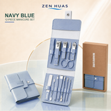 12-piece manicure pedicure set - Navy Blue