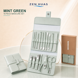 16-piece manicure pedicure set - Mint Green