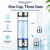 Three setup options for hydrogen water cup