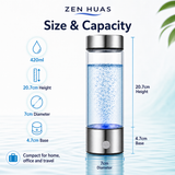 Hydrogen water cup size and capacity