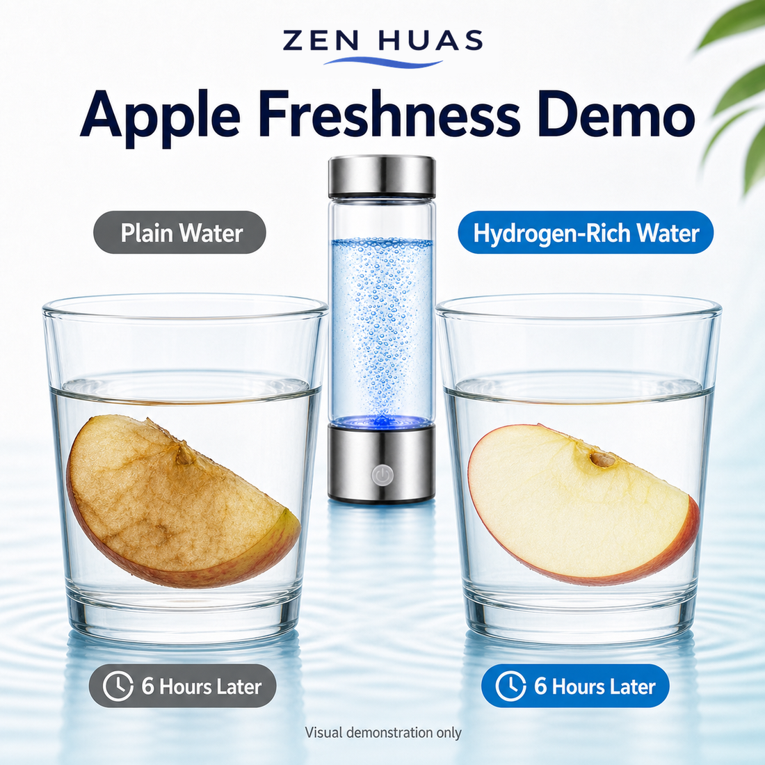 Hydrogen water cup demonstration