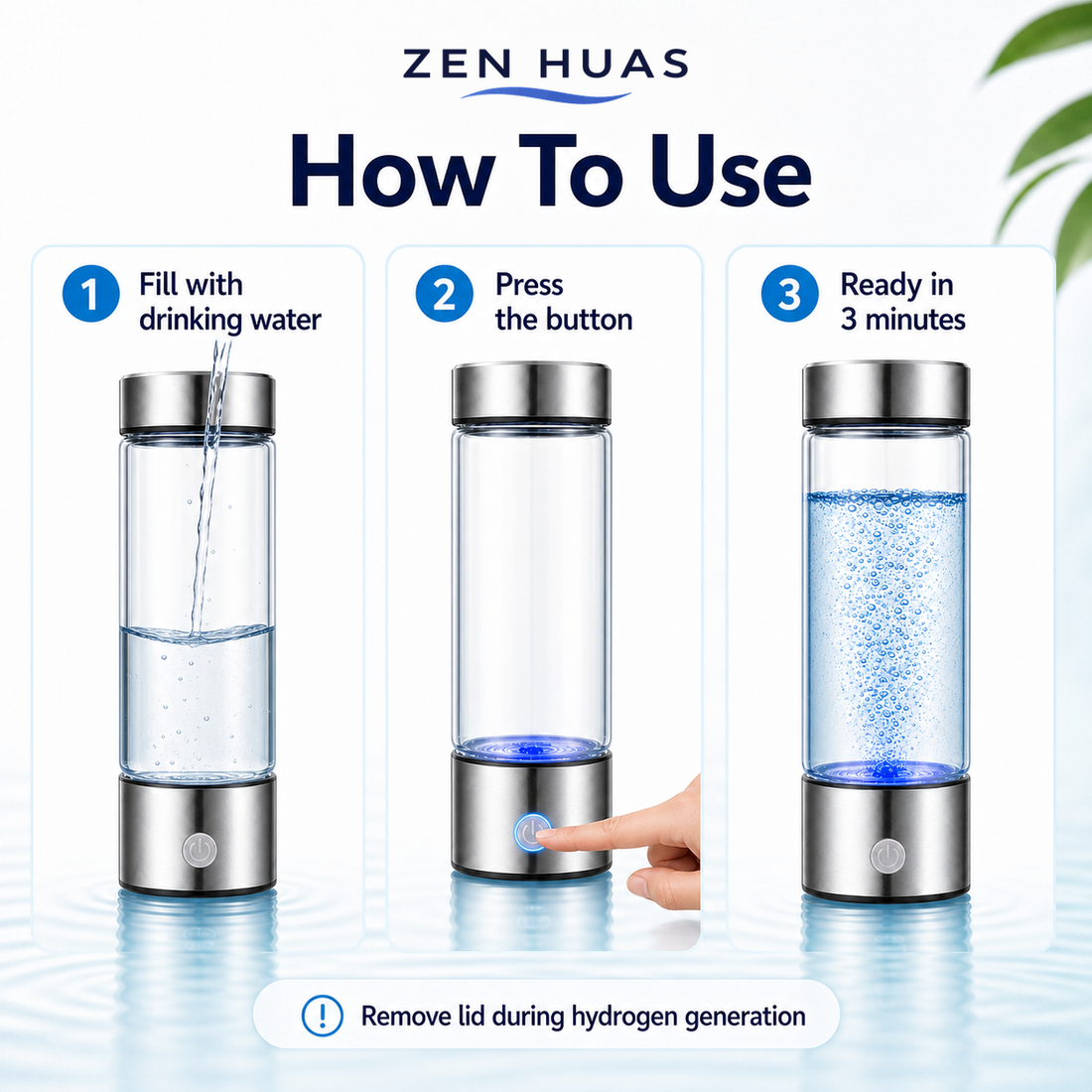How to use the hydrogen water cup