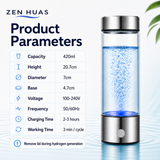 Hydrogen water cup product parameters