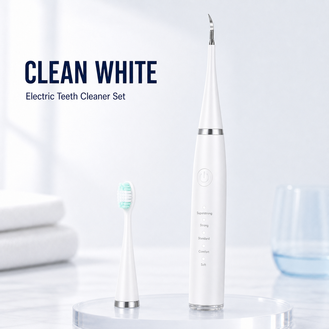 ZEN HUAS Electric Teeth Cleaner Set Clean White