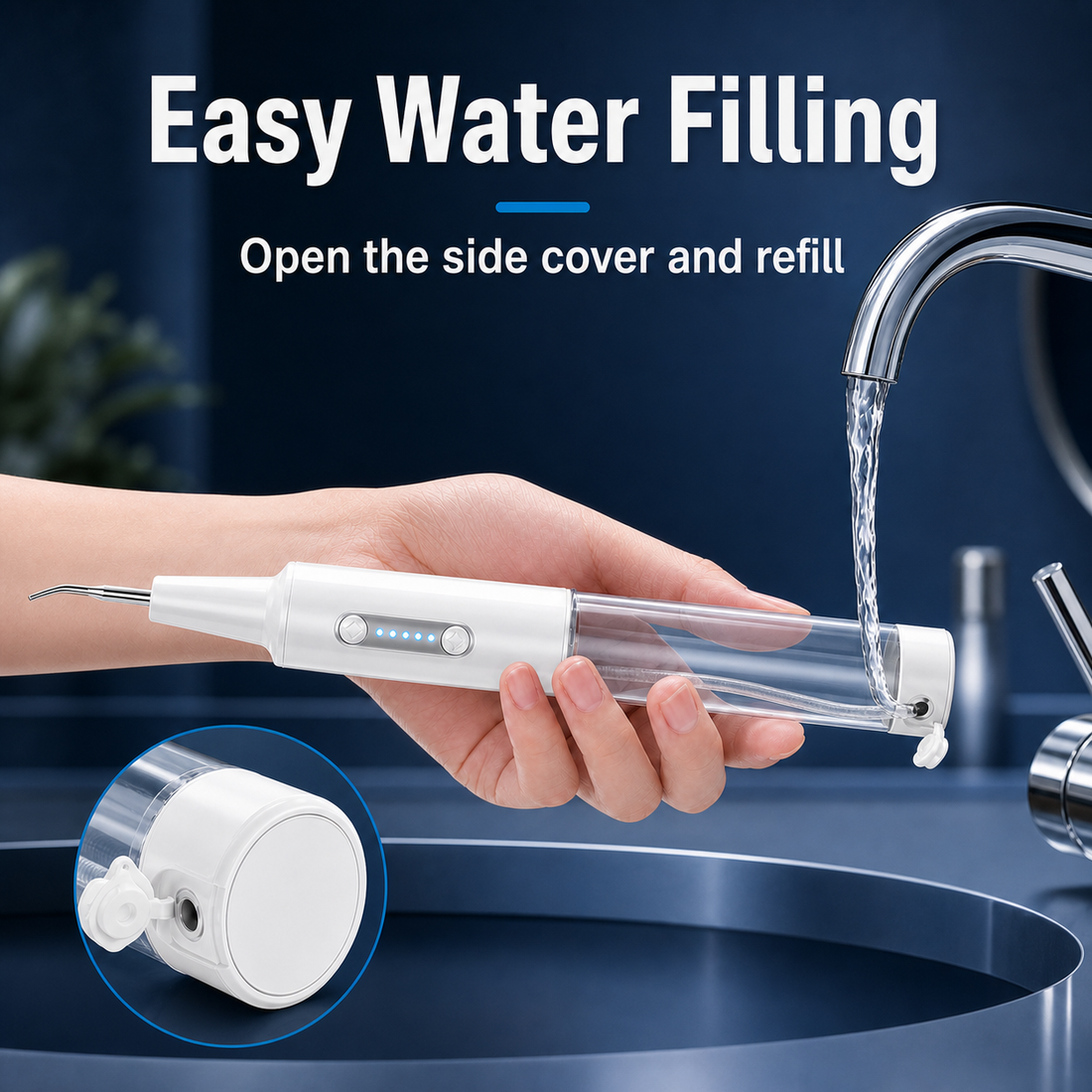 ZEN HUAS Ultrasonic Tooth Cleaner with Water Tank detail 7