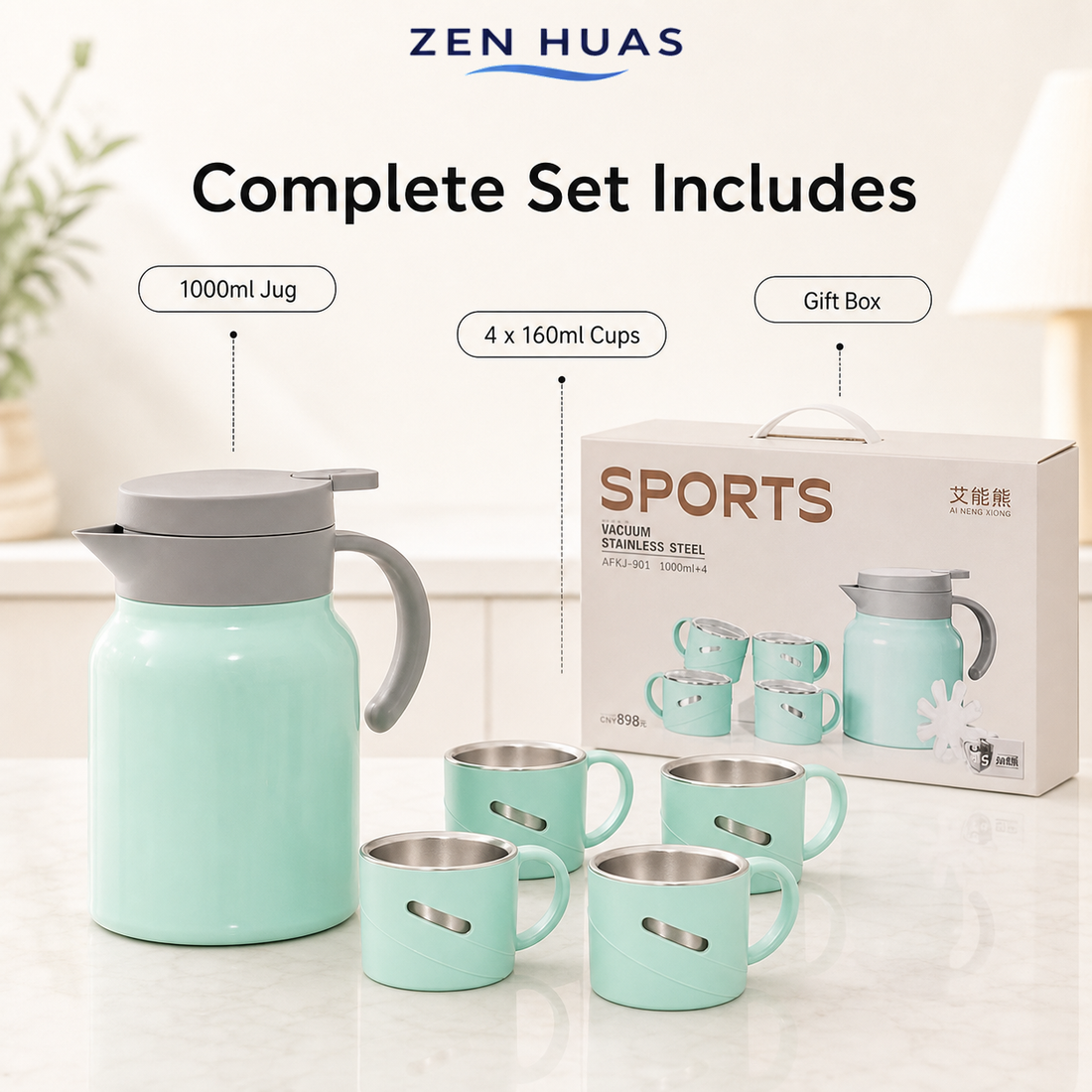Thermal Jug Gift Set complete set includes