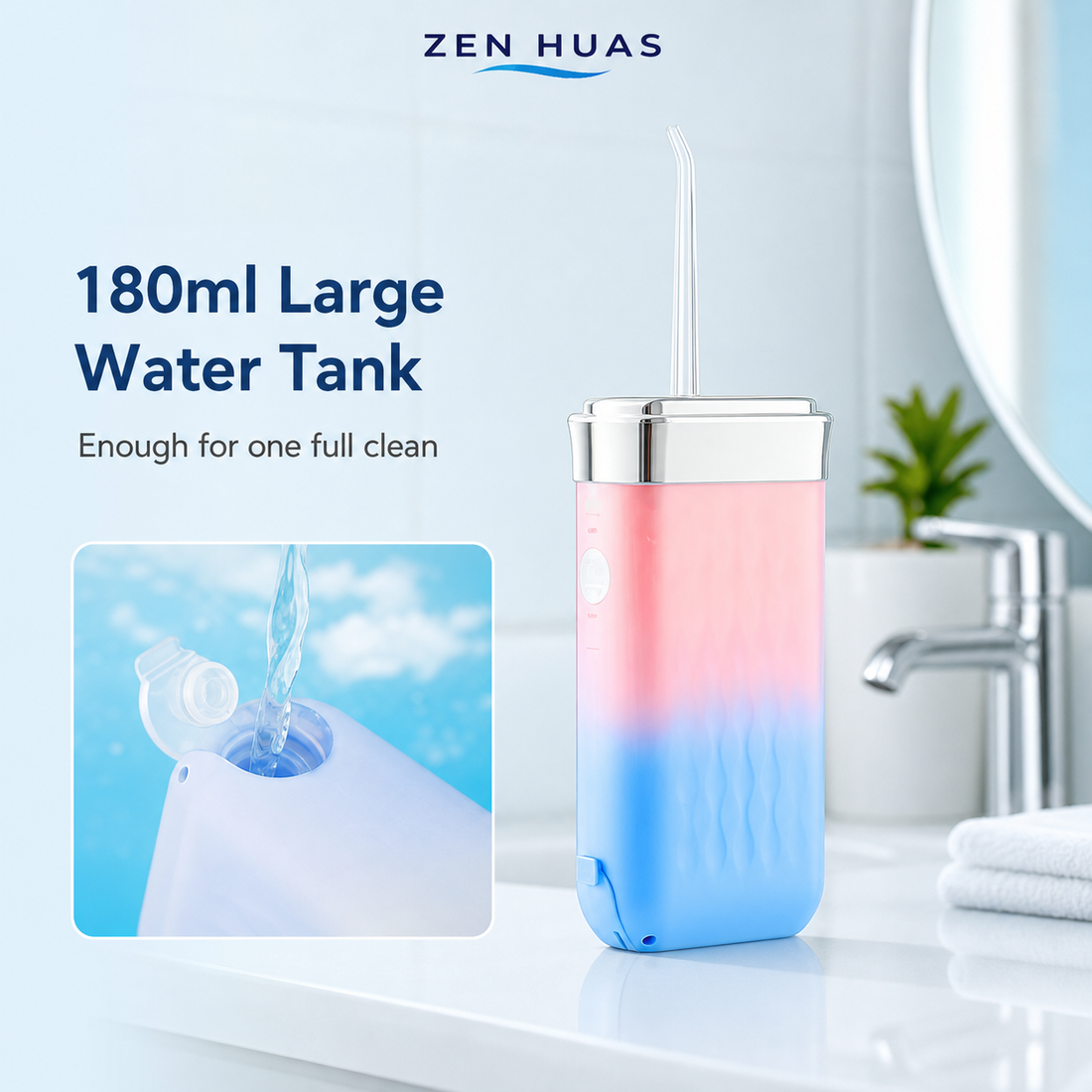 Portable Water Flosser 180ml water tank
