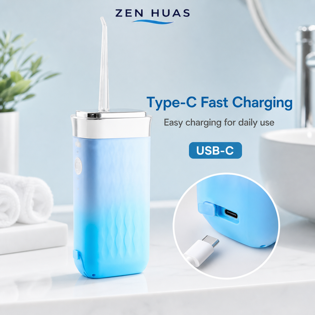 Portable Water Flosser Type-C fast charging