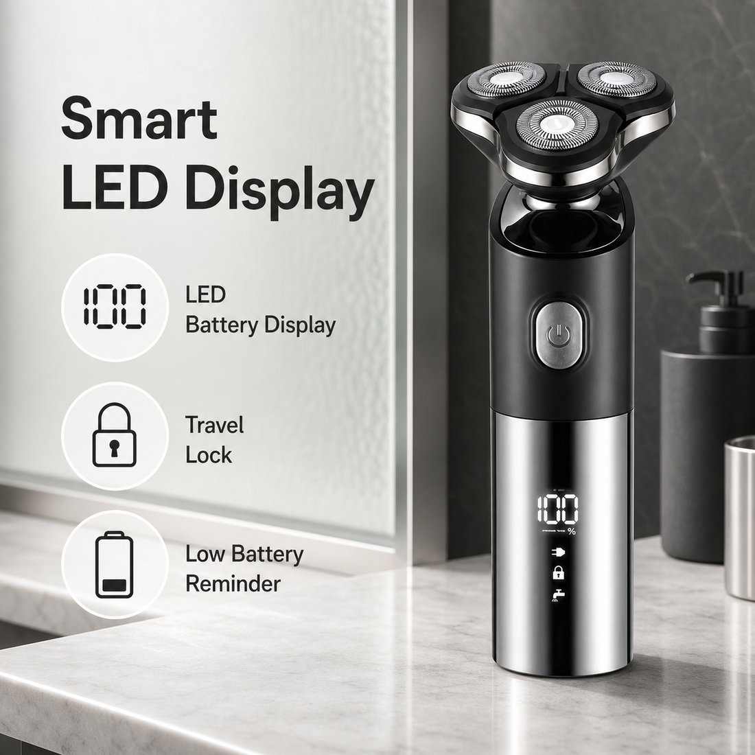 LED display and travel lock
