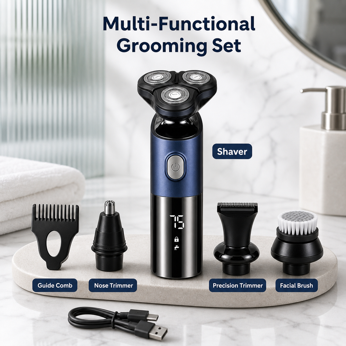 Multi-function grooming set