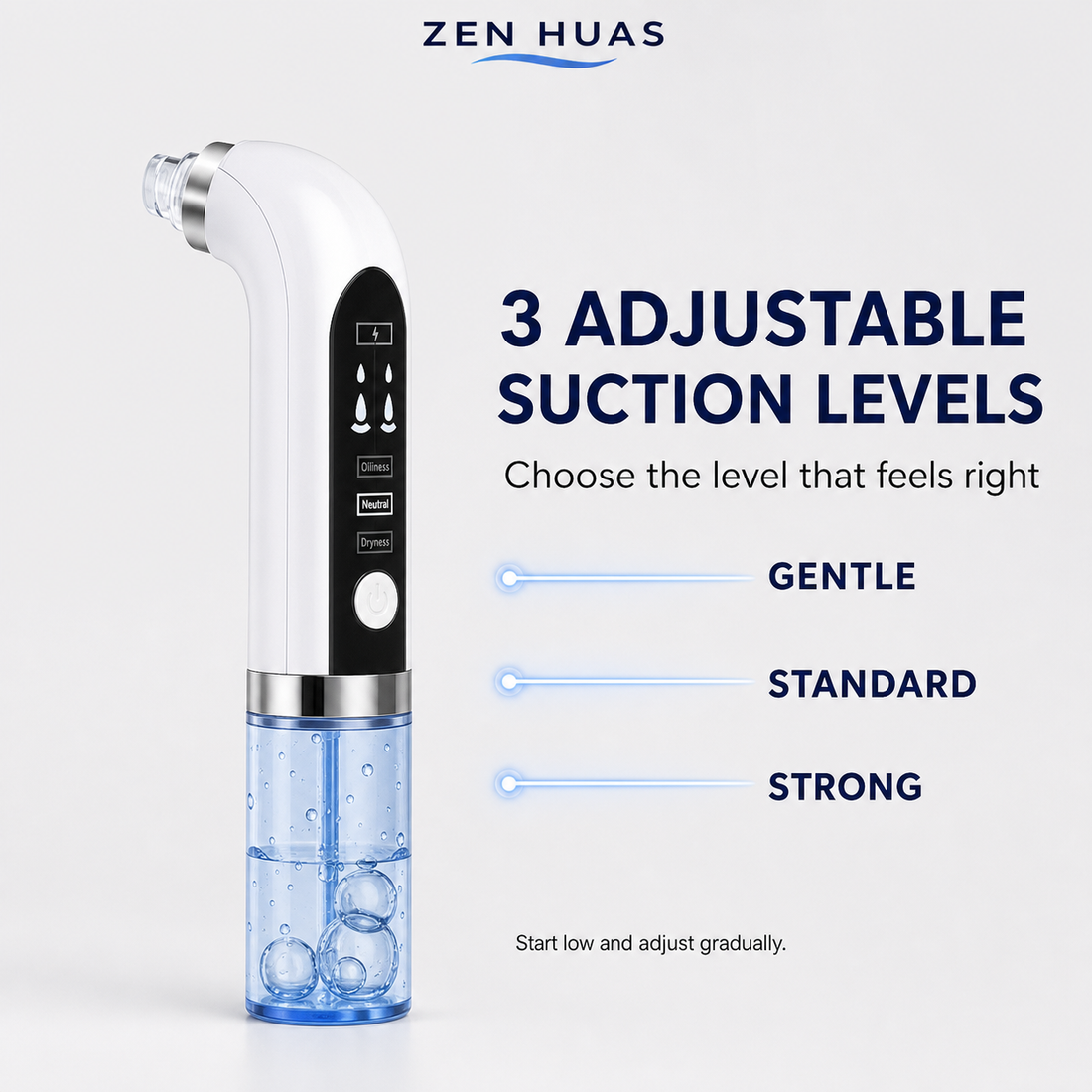 three suction levels