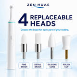 Four replaceable polishing heads