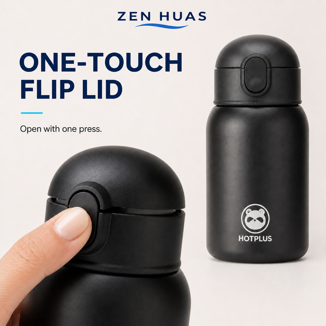 One-touch flip lid