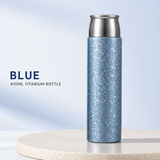 ZEN HUAS 410ml Pure Titanium Vacuum Bottle Blue