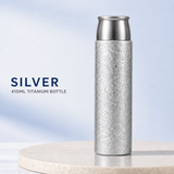 ZEN HUAS 410ml Pure Titanium Vacuum Bottle Silver